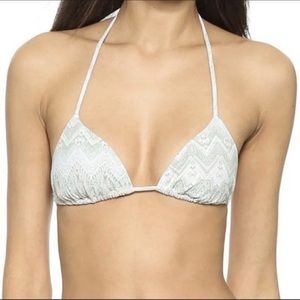 Eberjey Surf Spray Mia Triangle Halter Bikini Top ONLY Swimwear Size Medium NWT